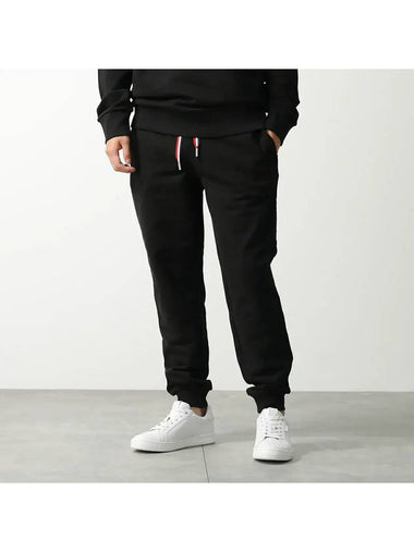 Regular Fit Tricolor Accent Track Pants Black - MONCLER - BALAAN 1