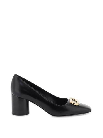 Gancini Leather Pumps Black - SALVATORE FERRAGAMO - BALAAN 1