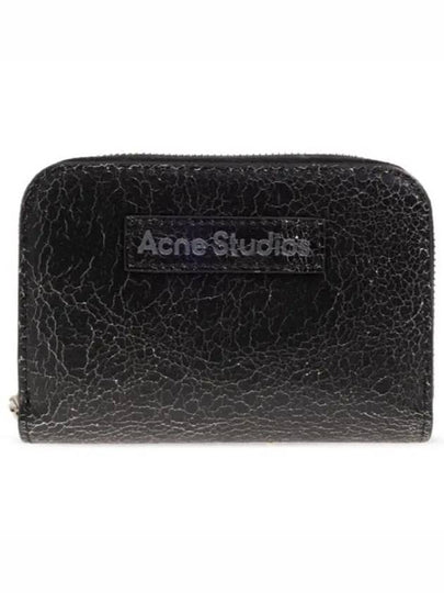 Leather Zip Half Wallet Black - ACNE STUDIOS - BALAAN 2