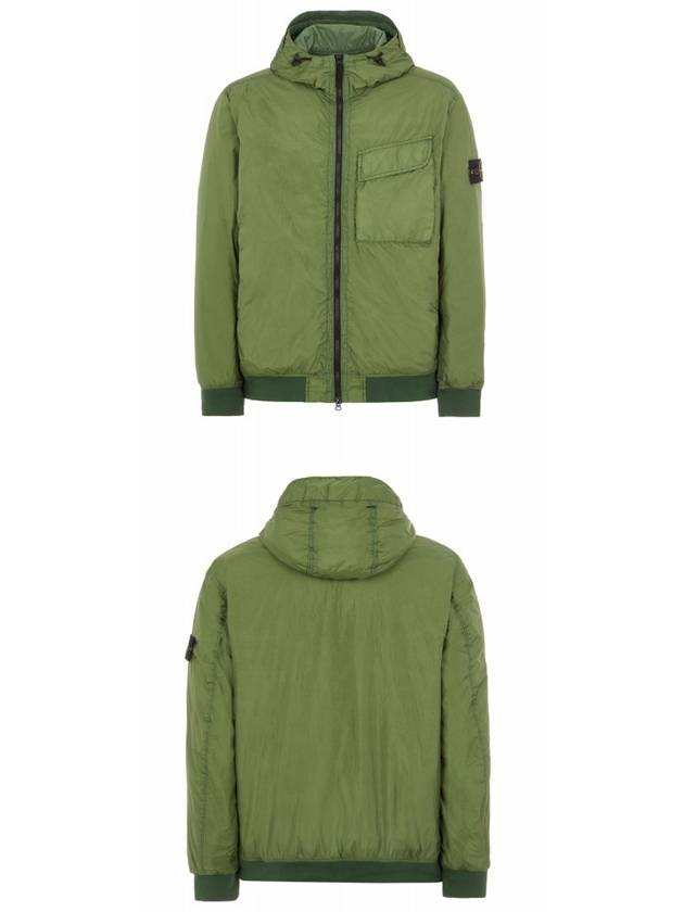 Wappen Patch Nylon Crinklips Hooded Jacket Green - STONE ISLAND - BALAAN 5