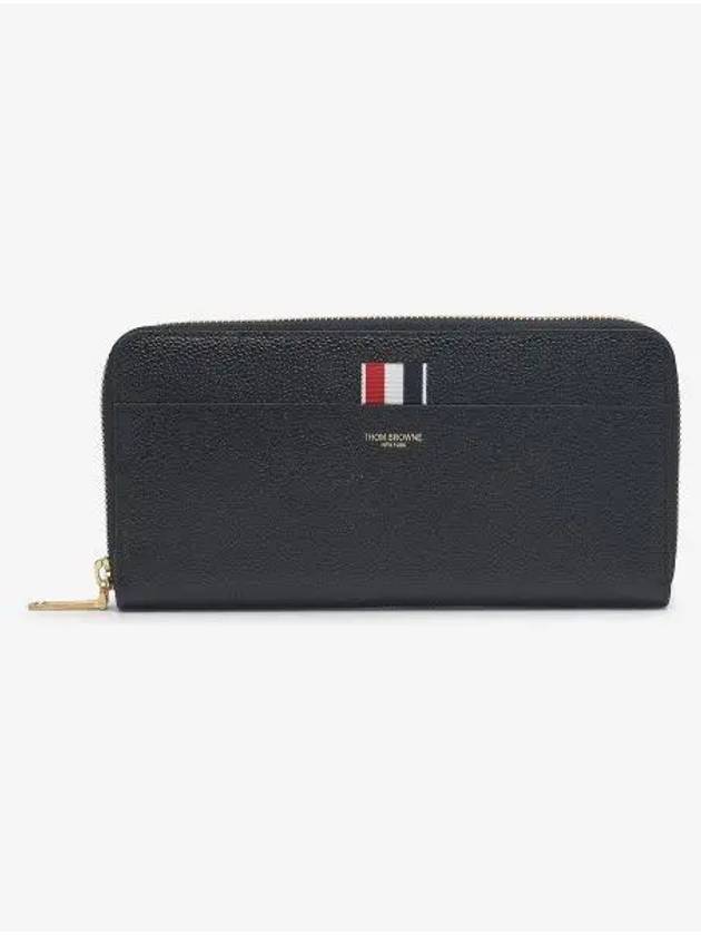 Grosgrain Tab Leather Continental Long Wallet Black - THOM BROWNE - BALAAN 2