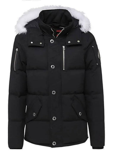 Cloud 3Q Logo Padding Grey Shearling Black - MOOSE KNUCKLES - BALAAN 1