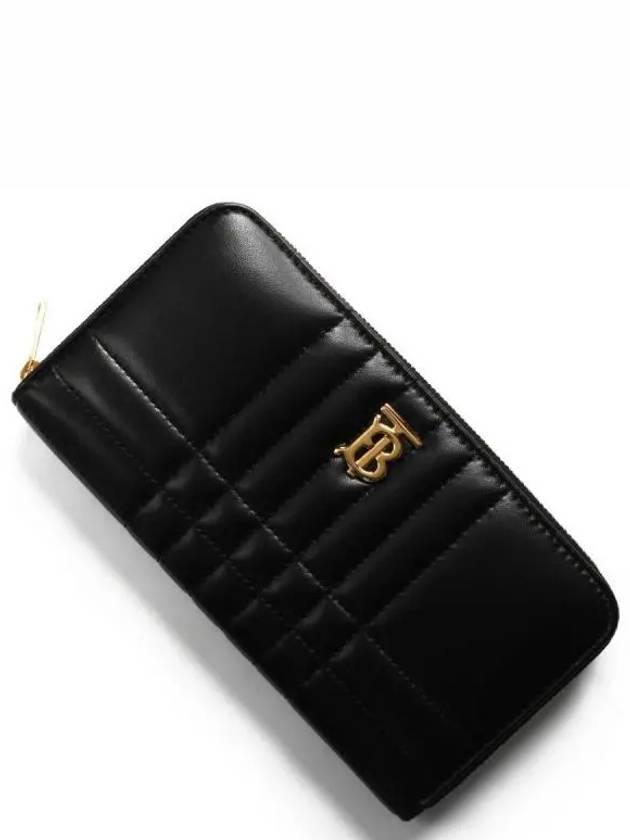 Quilted Leather Lola Ziparound Wallet Black Light Gold - BURBERRY - BALAAN 2