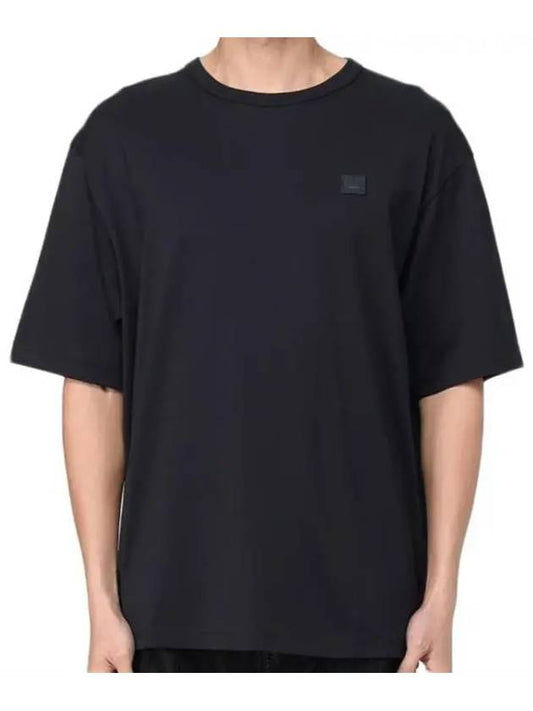 Logo Patch Cotton Short Sleeve T-Shirt Black - ACNE STUDIOS - BALAAN 2