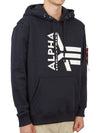 Logo Print Hoodie Rep Blue - ALPHA INDUSTRIES - BALAAN 4