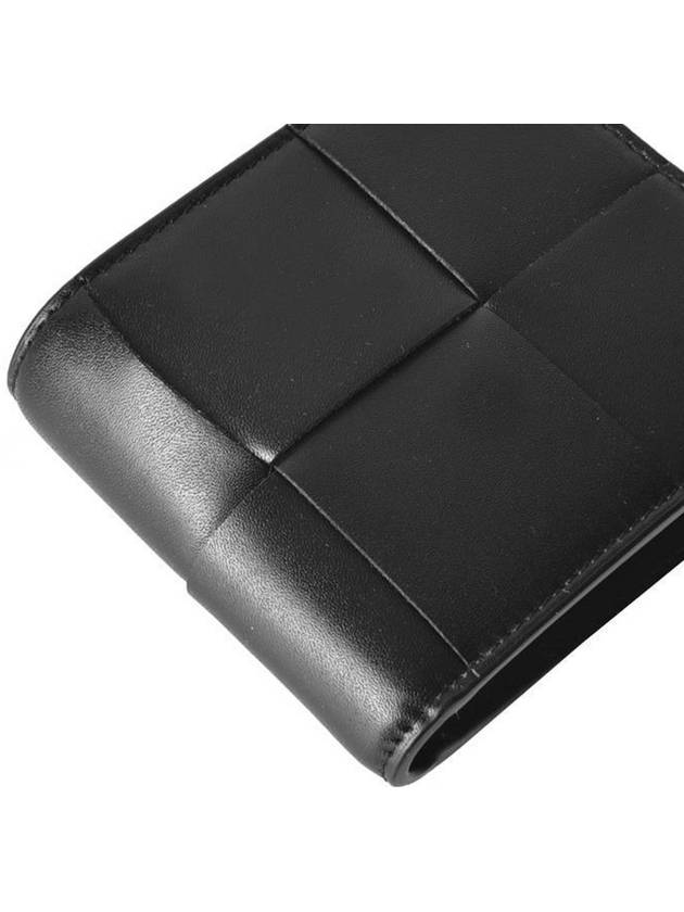 Men's Intrecciato Half Wallet Black - BOTTEGA VENETA - BALAAN 4