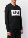 Box Logo Print Cotton Sweatshirt Black - MSGM - BALAAN 9