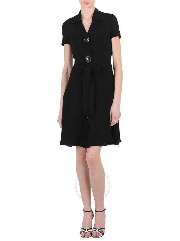 Women s Short Midi Dress Moschino Ladies Black Sleeved Mini Shirt Brand Size 42 US 8 - MOSCHINO - BALAAN 2