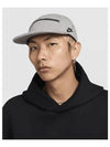 Fly Unstructured Flat Bill Tech Fleece Cap Dark Gray Header Black HJ3504 063 - NIKE - BALAAN 2