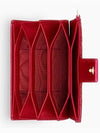 Lady 5-Gusset Patent Cannage Calfskin Card Wallet Cherry Red - DIOR - BALAAN 4