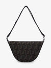 Melon FF Jacquard Small Shoulder Bag Brown - FENDI - BALAAN 2