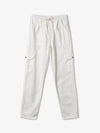 Drawstring straight fit pants white PA0025FAA1H38E20WH - ISABEL MARANT - BALAAN 1