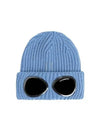 Signature Goggles Wool Beanie Blue - CP COMPANY - BALAAN 2