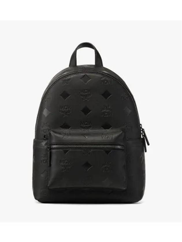 Maxi Monogram Leather Stark Backpack MMKDAVE02BK - MCM - BALAAN 1