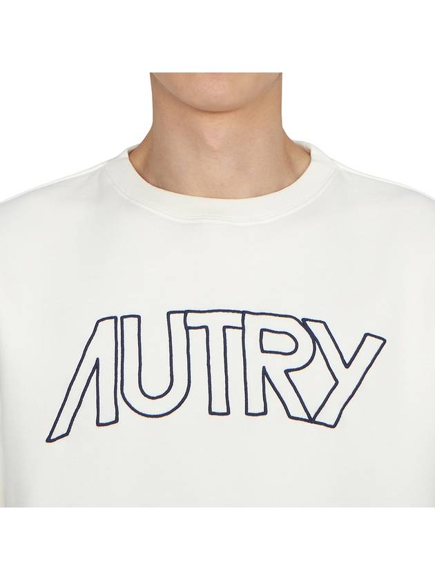 Men's brushed sweatshirt SWIM 408W WHITE - AUTRY - BALAAN 5