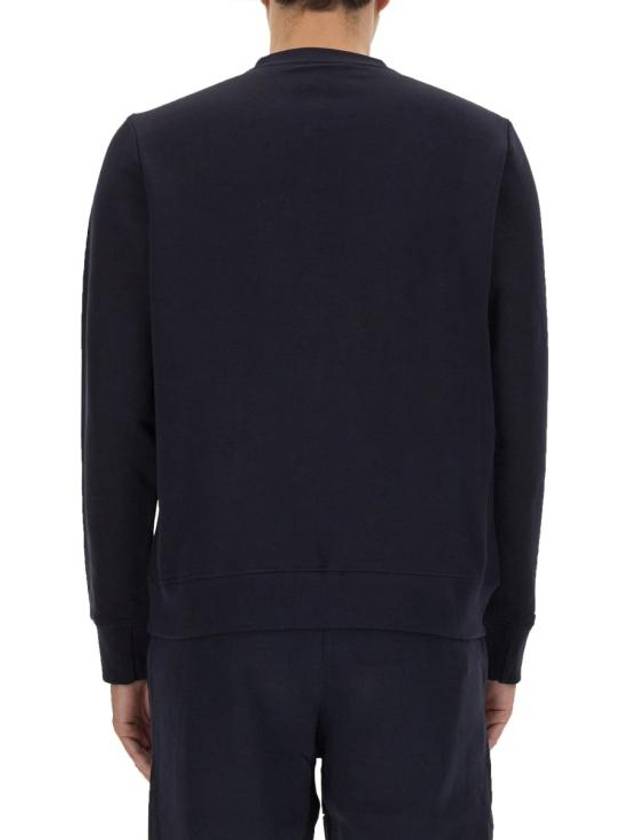 Zebra Patch Organic Cotton Sweatshirt Navy - PAUL SMITH - BALAAN 4