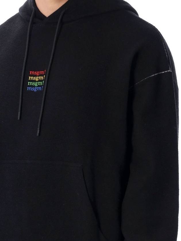 Rainbow Logo Hoodie Black - MSGM - BALAAN 6