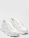 Leather Re-Nylon High Top Sneakers White - PRADA - BALAAN 3