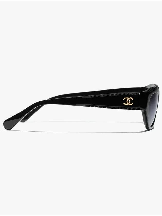 Cat eye sunglasses acetate strass black Lens Gray Gradient 9164B C622 - CHANEL - BALAAN 2