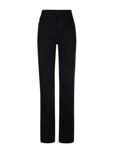 Black cotton straight pants - SAINT LAURENT - BALAAN 1