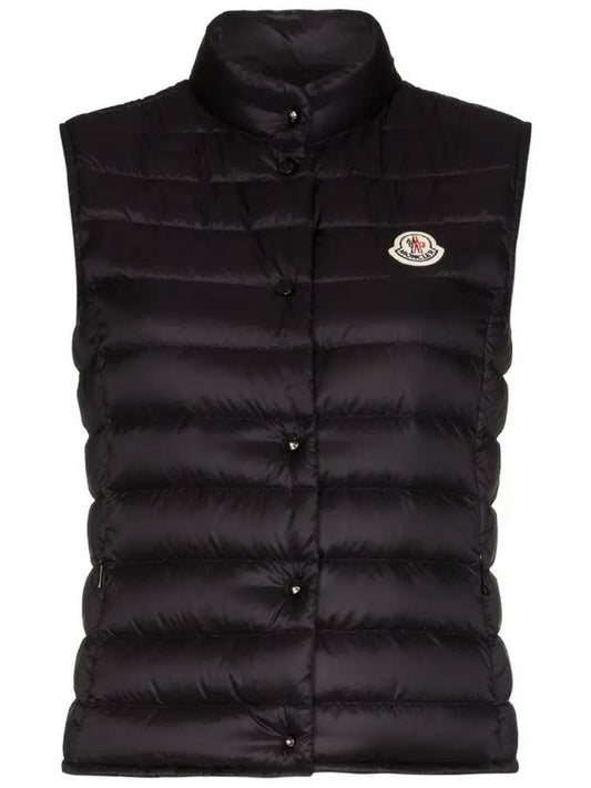 LIANE Rihanna logo patch padded vest black women s jacket 1A10200 53048 999 - MONCLER - BALAAN 1