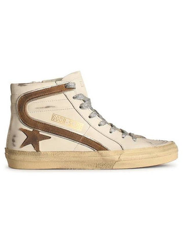 Golden Goose 'Slide' White Leather Sneakers - GOLDEN GOOSE - BALAAN 1