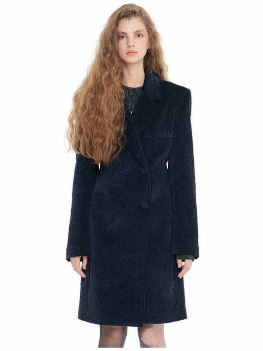 ICC22WJK06NV ITZAVBIE LOGO CORDUROY COAT NAVY - ITZAVIBE - BALAAN 2