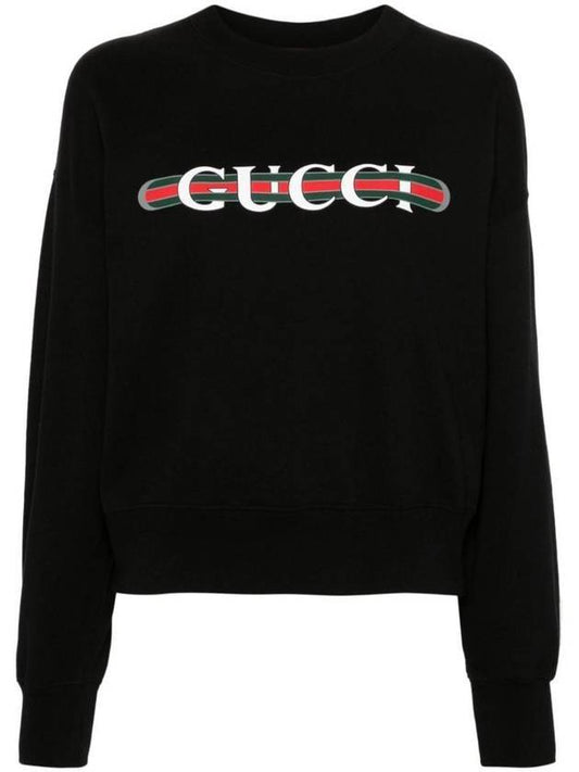 24 FW Cotton Sweatshirt WITH Web Print 789582XJGLM1082 B0651180598 - GUCCI - BALAAN 1