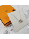 Pop H Pendant Silver Necklace Marron Glace - HERMES - BALAAN 4