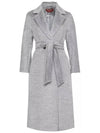 GENARCA Alpaca Wool Single Coat Gray - MAX MARA - BALAAN.