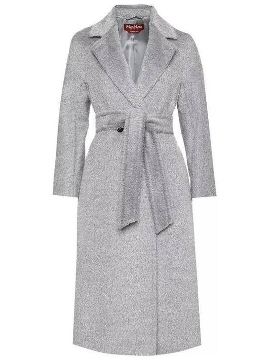 Genarca Alpaca Wool Single Coat Grey - MAX MARA - BALAAN 1