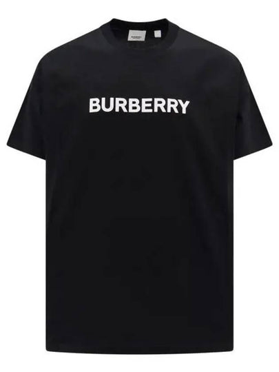 Logo Print Cotton Short Sleeve T-Shirt Black - BURBERRY - BALAAN 2