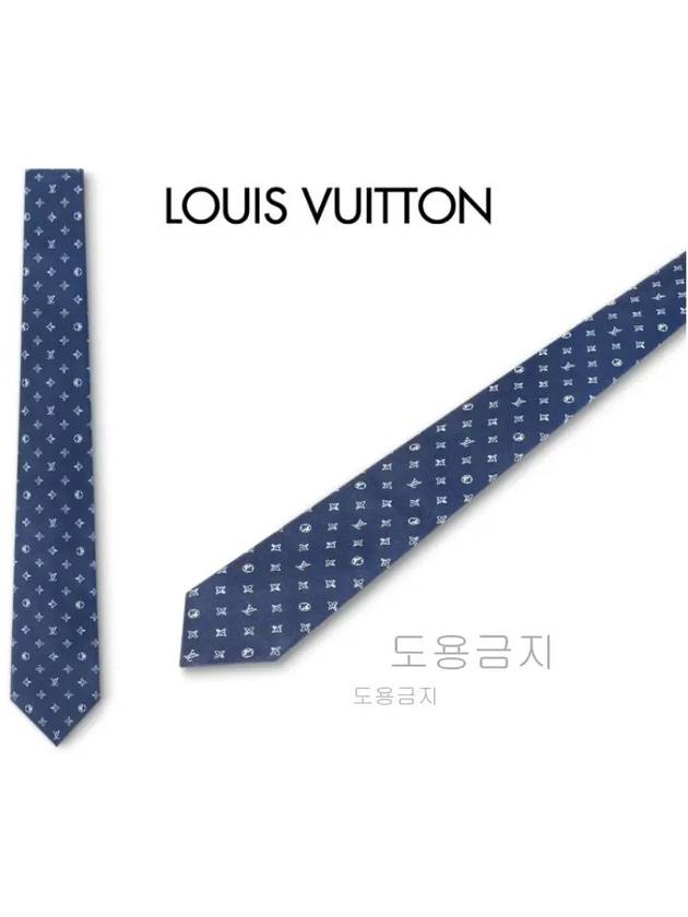 Men's Monogram Eclipse Tie Blue - LOUIS VUITTON - BALAAN 2