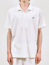 TERRY JERSEY POLO T SHIRT WHITE BEIGE BLACK - DUSTYWHITE - BALAAN 1