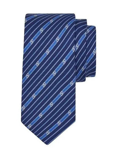 Gancini Print Silk Tie Blue - SALVATORE FERRAGAMO - BALAAN 2