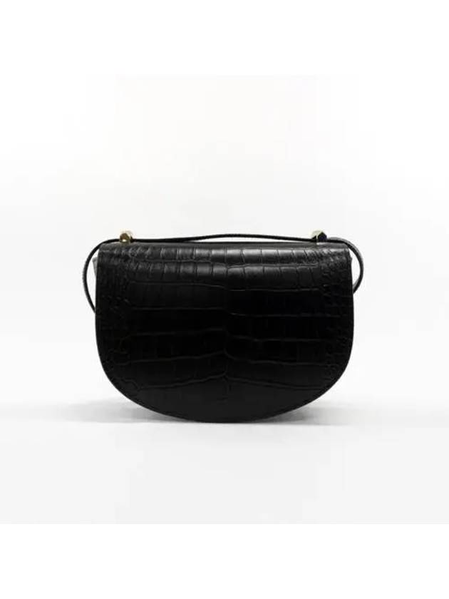 Geneve Quilted Crocodile Shoulder Bag Black - A.P.C. - BALAAN 6