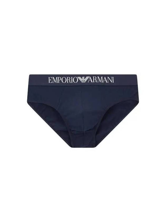 UNDERWEAR 8th Anniversary Last Armani 9 7 8 Men s Center Logo Banding Briefs Marine 271537 - EMPORIO ARMANI - BALAAN 1