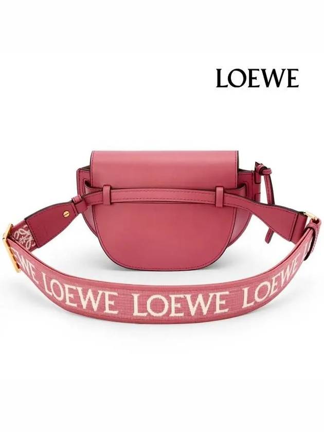 Mini Gate Dual Soft Calfskin Cross Bag Plum Rose - LOEWE - BALAAN 4