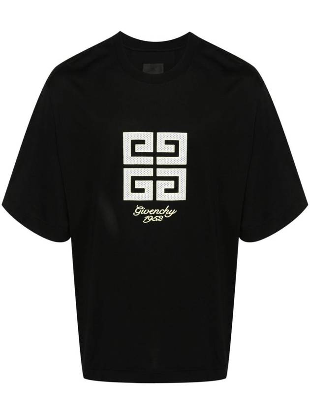 4G Logo Cotton Short Sleeve T-Shirt Black - GIVENCHY - BALAAN 2