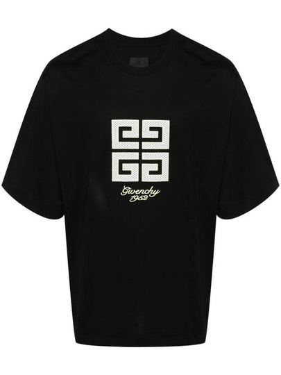 4G Logo Cotton Short Sleeve T-Shirt Black - GIVENCHY - BALAAN 2