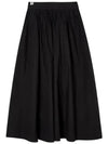 Ryeo Ring Cotton A Line Skirt Black - THE GREEN LAB - BALAAN 1