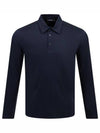 Asher Regular Fit Long Sleeve Polo Shirt Navy - J.LINDEBERG - BALAAN 2