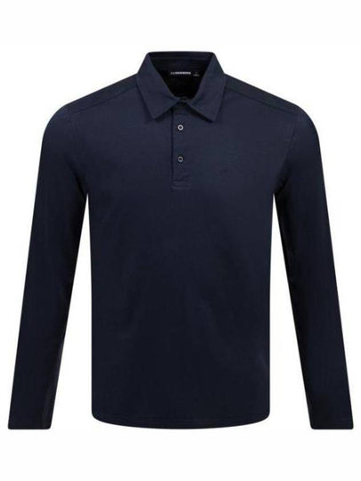 Asher Regular Fit Long Sleeve Polo Shirt Navy - J.LINDEBERG - BALAAN 2