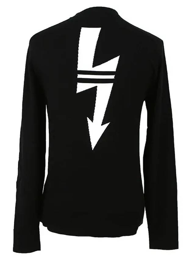 Lightning embroidery knit black man PBMA886 - NEIL BARRETT - BALAAN 7