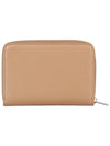 Zip-up Around Leather Card Wallet Beige Brown - JIL SANDER - BALAAN 5