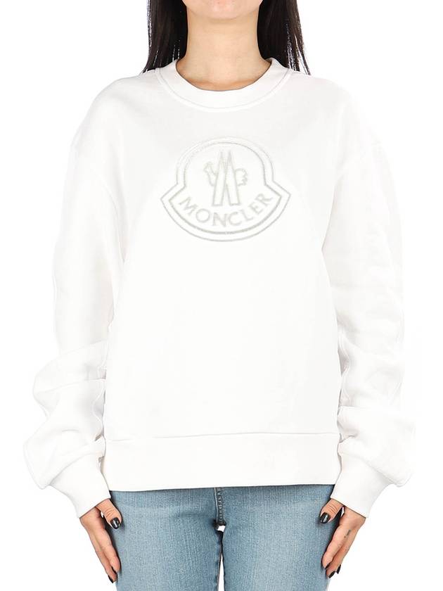 Women's Logo Sweatshirt White - MONCLER - BALAAN 2