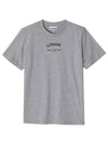 Logo Print Short Sleeve T-Shirt Grey - GANNI - BALAAN 5