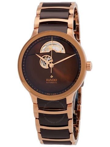 Rado Centrix Automatic Open Heart Brown Dial Unisex Watch R30013302 - RADO - BALAAN 1