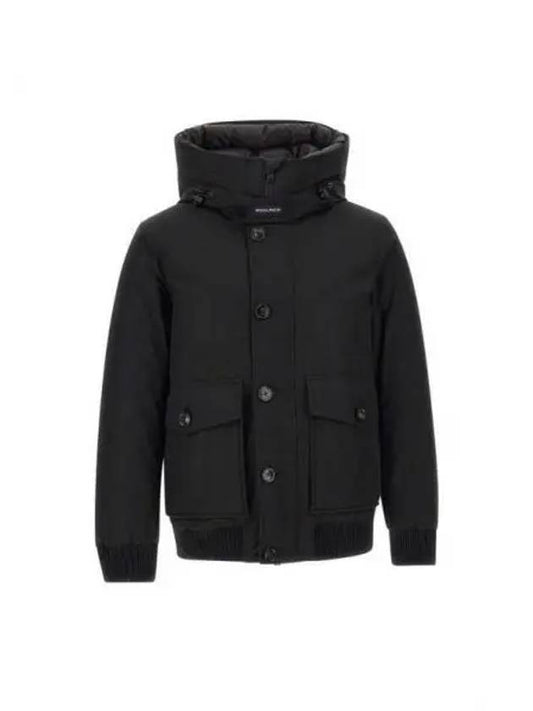 Polar Bomber in Ramar Cloth CFWOOU0785MRUT0001 BLK Jacket 998178 - WOOLRICH - BALAAN 1