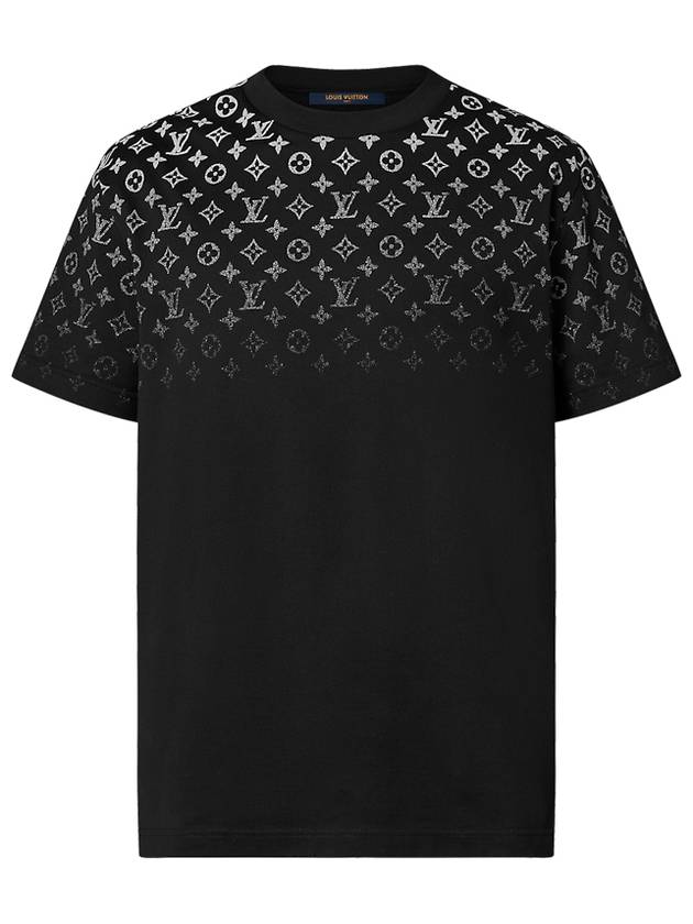 Gradient cotton short sleeve t shirt white black 1AFBB5 - LOUIS VUITTON - BALAAN 2